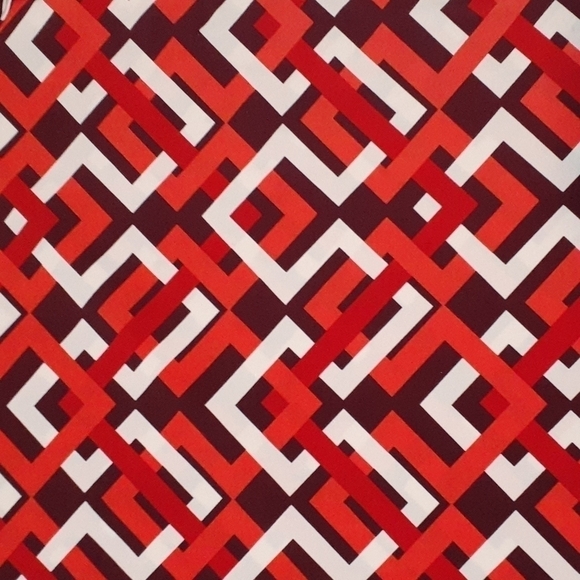 BANANA Republic Womens Dress Shift Red Maroon Geometric Dopamine Stretchy Medium - Picture 4 of 15